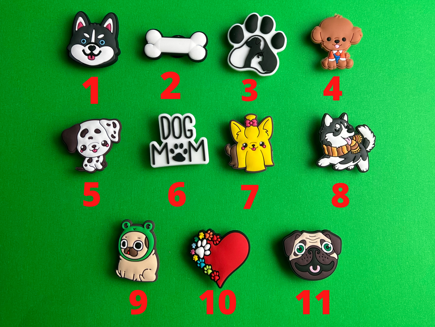 DOG Shoe Charms - Dog lovers Shoe Charms